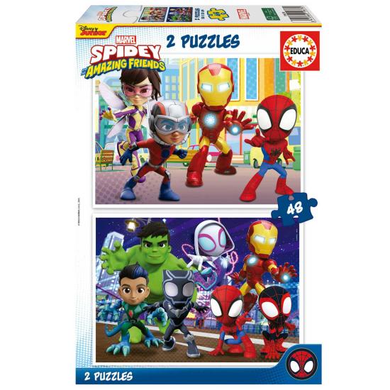 Puzzle Educa Spidey and Friends de 2 x 48 peças