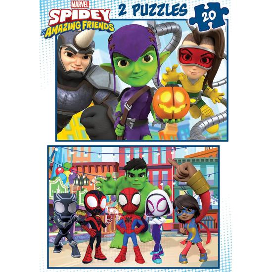 Puzzle Educa Spidey e Amigos Incríveis 2 x 20 Peças