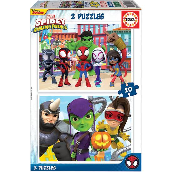 Puzzle Educa Spidey e Amigos Incríveis 2 x 20 Peças