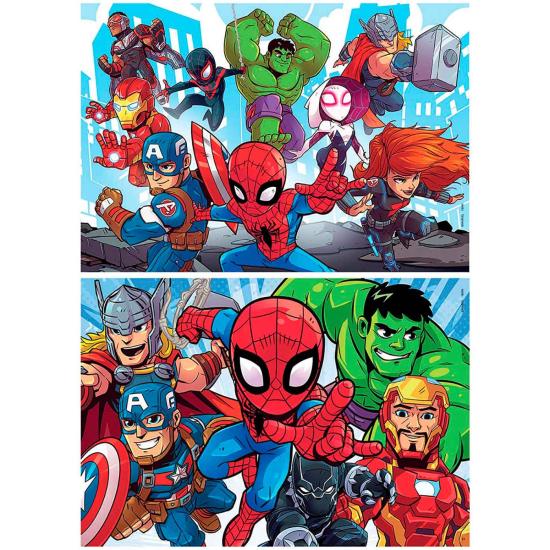 Puzzle Educa Super Hero Adventures 2 x 25 peças de madeira