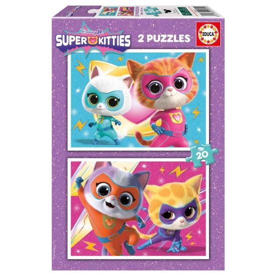 Puzzle Educa Super Kitties 2 x 20 Peças