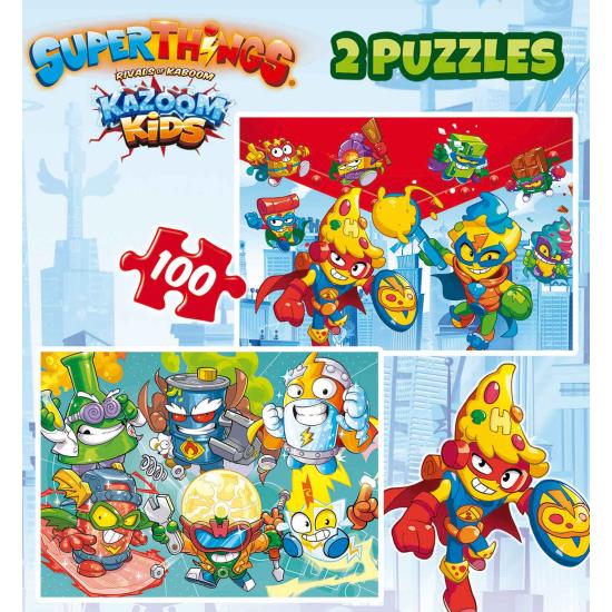 Educa Superthings Puzzle 2 x 100 peças