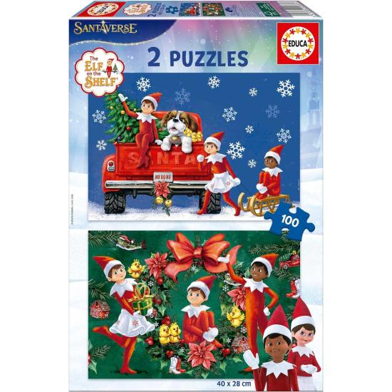 Puzzle Educa The Elf on the Shelf de 2 x 100 Peças