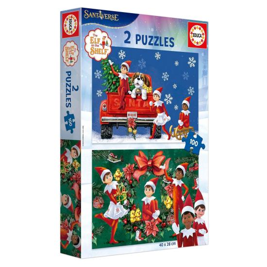 Puzzle Educa The Elf on the Shelf de 2 x 100 Peças