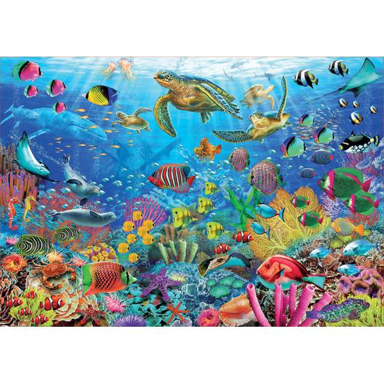 Puzzles educativos tartarugas no paraíso 1000 peças