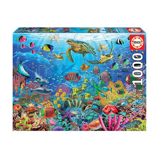 Puzzles educativos tartarugas no paraíso 1000 peças