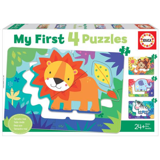 Puzzle educacional de Animais da Selva 5+6+7+8 peças