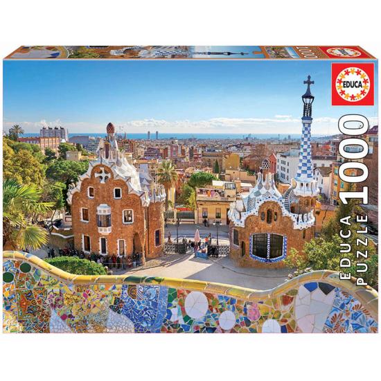 Puzzle Educa Vista de Barcelona do Parque Güell 1000 peças