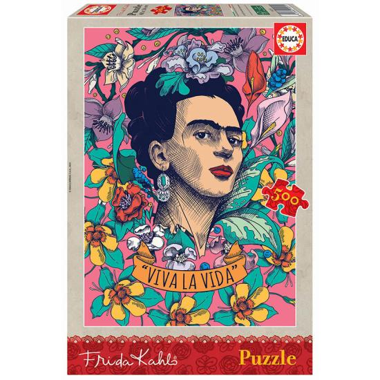 Puzzle Educa Viva la Vida, Frida Kahlo 500 peças Puzzle Educa Viva la Vida, Frida Kahlo 500 peças