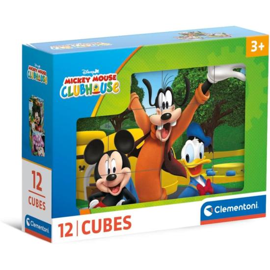 Puzzle Cubos Clementoni Mickey Clubhouse de 12 Cubos