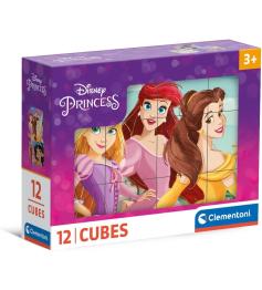 Puzzle Cubos Clementoni Disney Princess de 12 Cubos