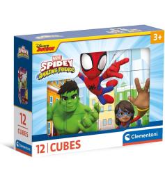 Puzzle Cubos Clementoni Spidey de 12 Cubos