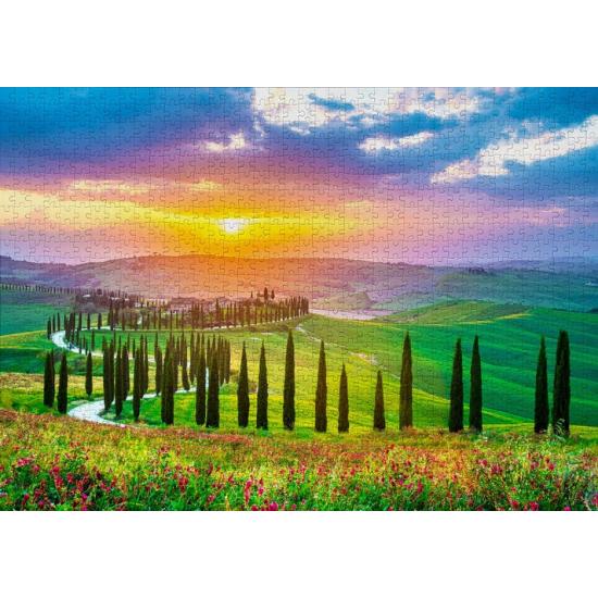 Puzzle Enjoy Nascer Do Sol Na Toscana de 1000 peças