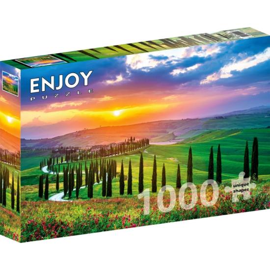 Puzzle Enjoy Nascer Do Sol Na Toscana de 1000 peças