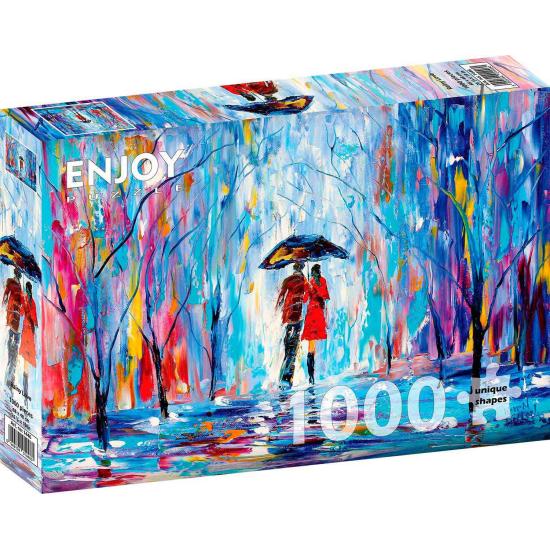 Puzzle Enjoy o amor na chuva 1000 peças