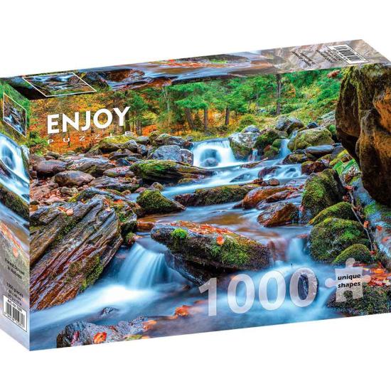 Puzzle Enjoy o fluxo da floresta no outono de 1000 Pz