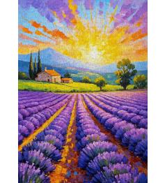 Puzzle Enjoy Pôr Do Sol Lavanda de 1000 peças