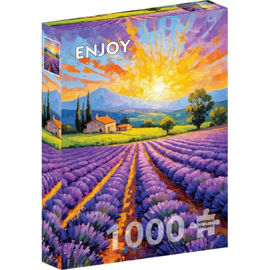 Puzzle Enjoy Pôr Do Sol Lavanda de 1000 peças