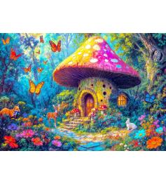 Puzzle Enjoy Chalé De Cogumelos de 1000 peças