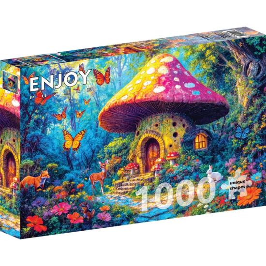Puzzle Enjoy Chalé De Cogumelos de 1000 peças