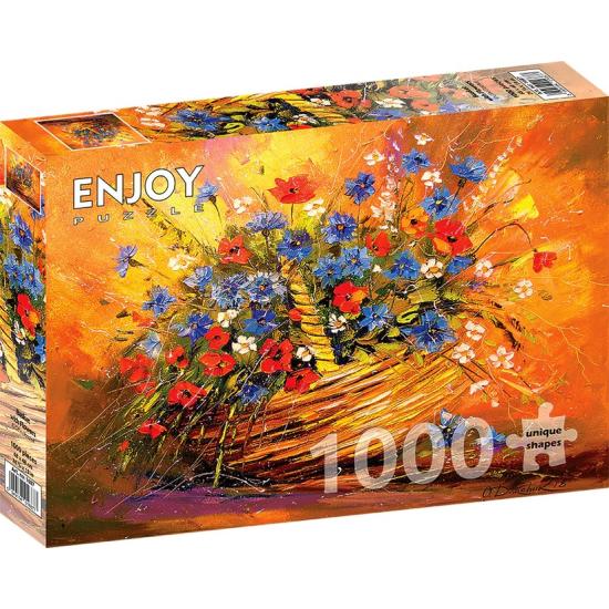 Puzzle Enjoy Cesta com Flores de 1000 Peças