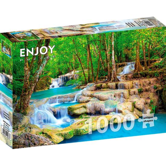 Puzzle Enjoy Cachoeira Turquesa Tailândia de 1000 Peças