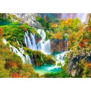 Puzzle Enjoy as Cataratas de Plitvice no Outono 1000