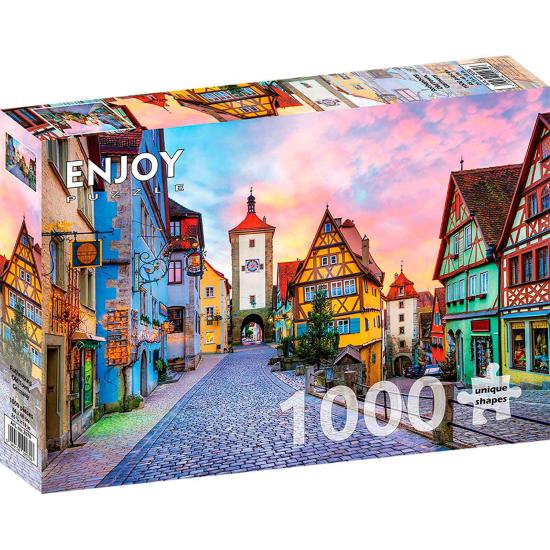 Puzzle Enjoy Cidade Velha de Rotemburgo Alemanha de 1000 Peças Puzzle Enjoy Cidade Velha de Rotemburgo Alemanha de 1000 Peças