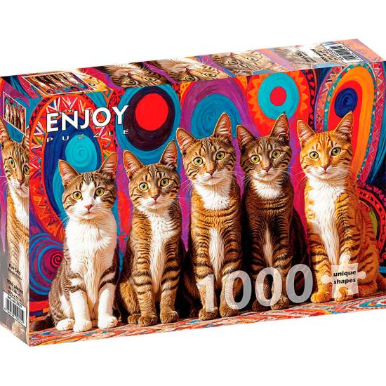Puzzle Enjoy Cinco Gatos de 1000 peças