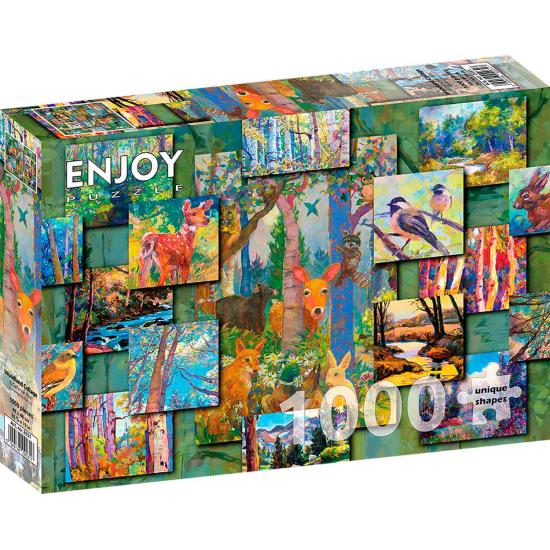 Puzzle Enjoy Colagem da Floresta de 1000 Peças