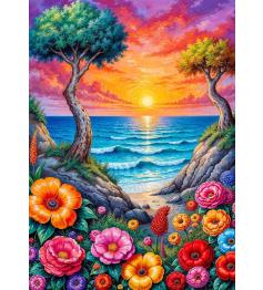 Puzzle Enjoy Costa Em Flor de 1000 peças