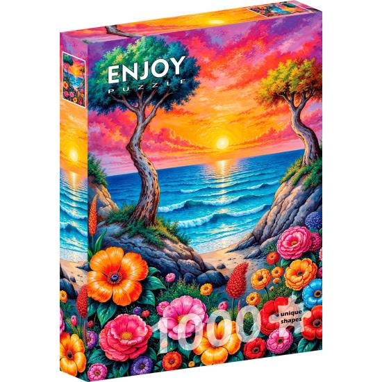 Puzzle Enjoy Costa Em Flor de 1000 peças
