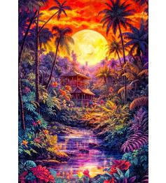 Puzzle Enjoy Crepúsculo Na Selva de 1000 peças