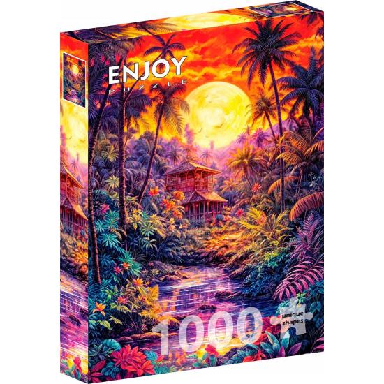 Puzzle Enjoy Crepúsculo Na Selva de 1000 peças