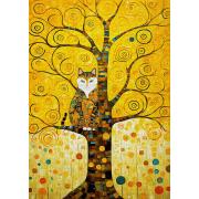 Puzzle Enjoy O Gato Na Árvore Da Vida De Klimt 1000 peças