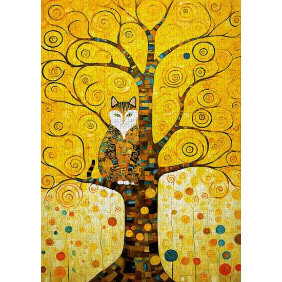 Puzzle Enjoy O Gato Na Árvore Da Vida De Klimt 1000 peças