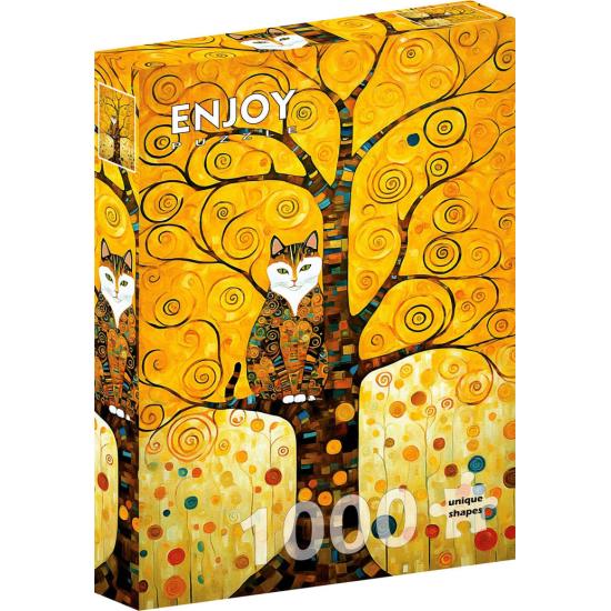 Puzzle Enjoy O Gato Na Árvore Da Vida De Klimt 1000 peças