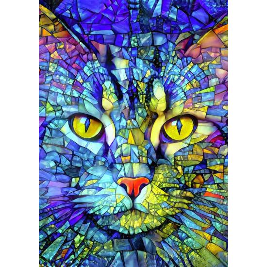 Puzzle Enjoy Fiona, A Gata Do Vitral de 1000 peças