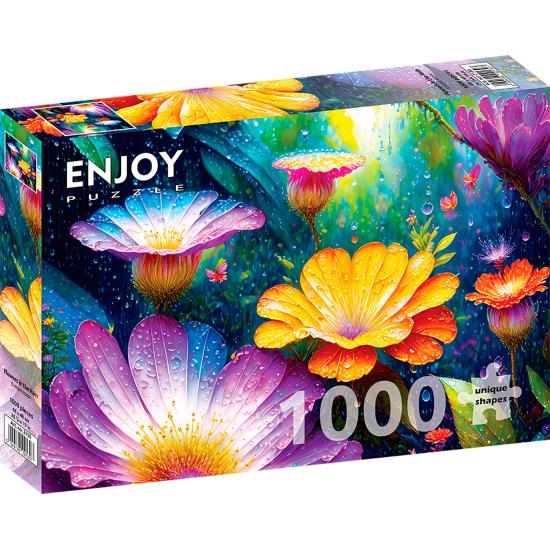 Puzzle Enjoy Flores Na Chuva de 1000 peças