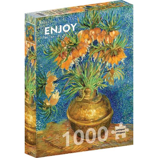 Puzzle Enjoy de Fritillaries Imperiais em um Vaso de C Puzzle Enjoy de Fritillaries Imperiais em um Vaso de C