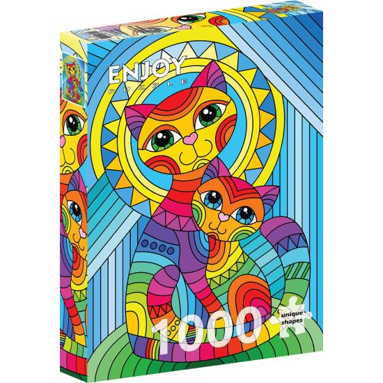 Puzzle Enjoy Gato e Gatinho Inseparáveis de 1000 Peças