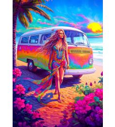 Puzzle Enjoy Hippie De Coração de 1000 peças