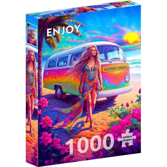 Puzzle Enjoy Hippie De Coração de 1000 peças