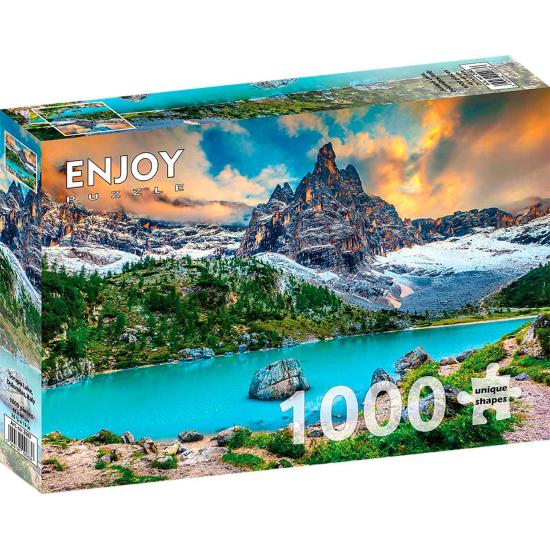 Puzzle Enjoy Lago Sorapis, Dolomitas, Itália de 1000 Peças Puzzle Enjoy Lago Sorapis, Dolomitas, Itália de 1000 Peças
