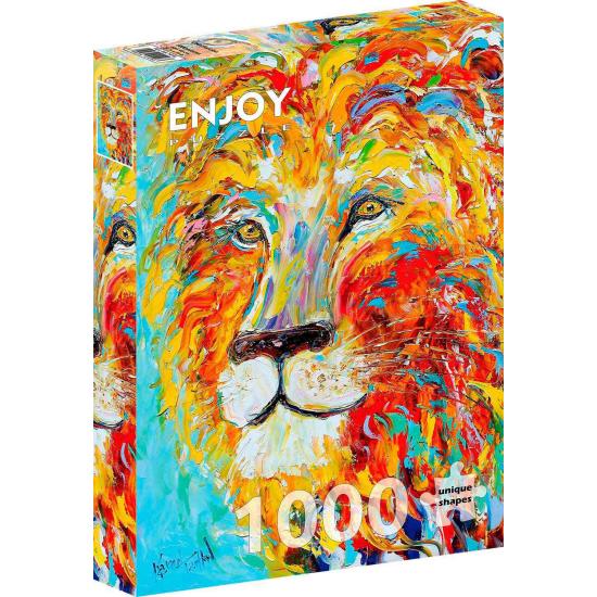 Puzzle Enjoy de leão colorido 1000 peças Puzzle Enjoy de leão colorido 1000 peças