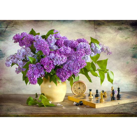 Puzzle Enjoy de Lilas e Xadrez de 1000 Pzs Puzzle Enjoy de Lilas e Xadrez de 1000 Pzs