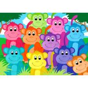 Puzzle Enjoy Macacos Arco-Íris de 1000 Peças