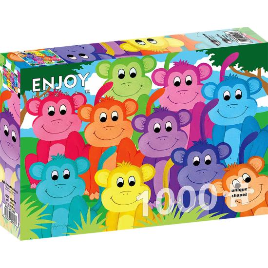 Puzzle Enjoy Macacos Arco-Íris de 1000 Peças
