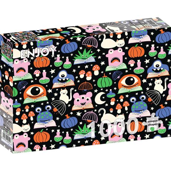 Puzzle Enjoy Monstros em Ação de 1000 Peças