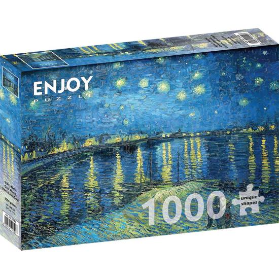 Puzzle Enjoy a noite estrelada sobre o Rhône 1000 Pcs